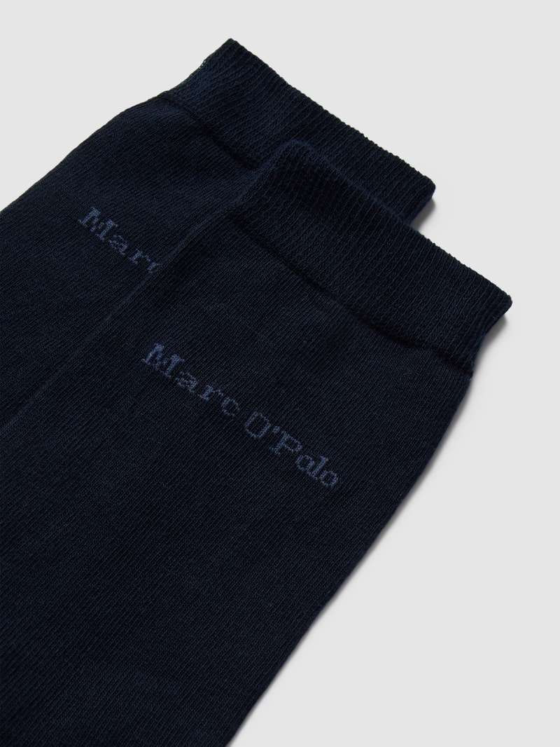 Socken mit Label-Detail im 2er-Pack Modell 'Valentina' in marineblau