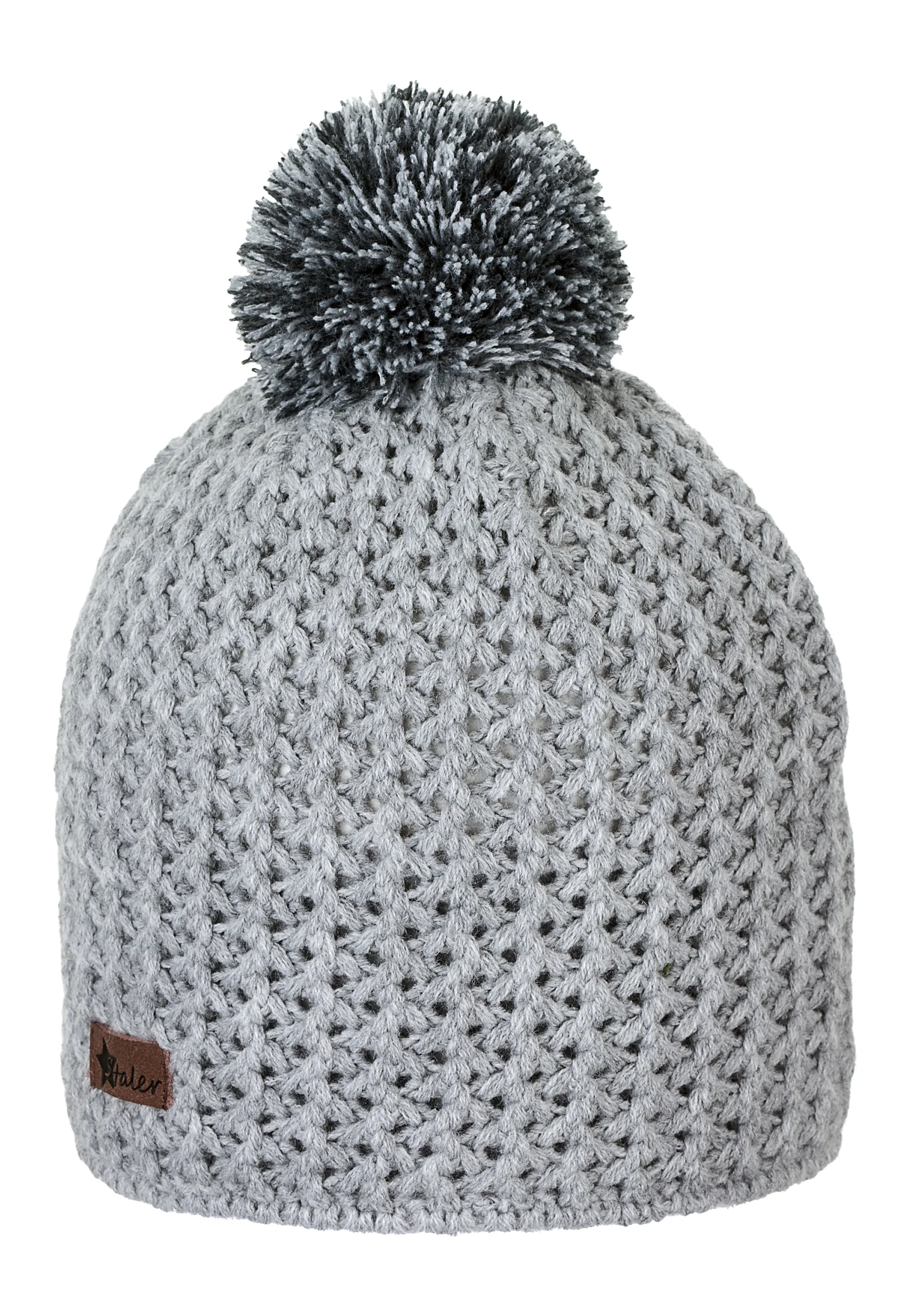 Strickmütze mit Struktur, Marine oder Silber mel.