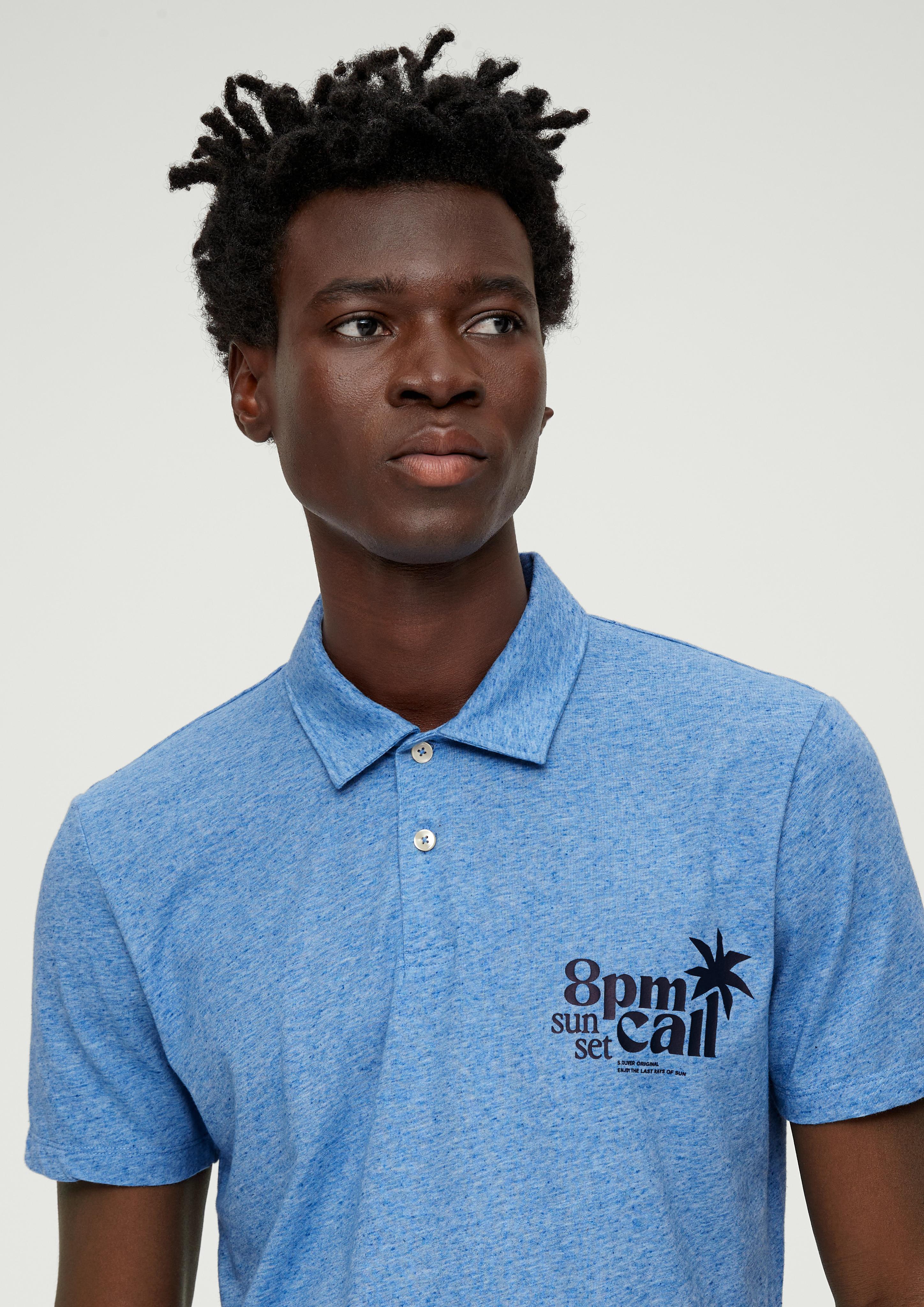 Meliertes Polo-Shirt  2131486-54D1
