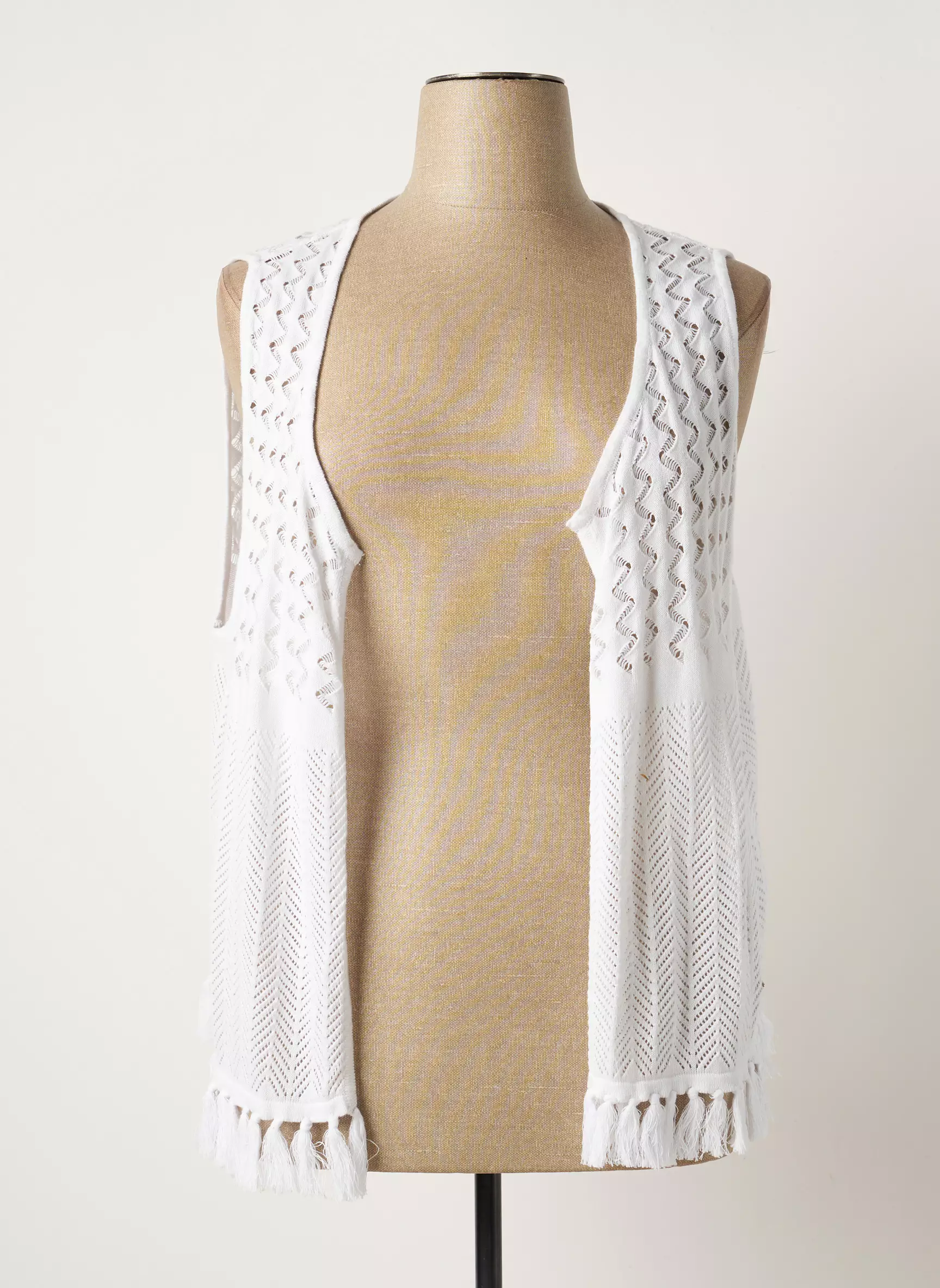Agathe   Louise Gilet Femme couleur blanc