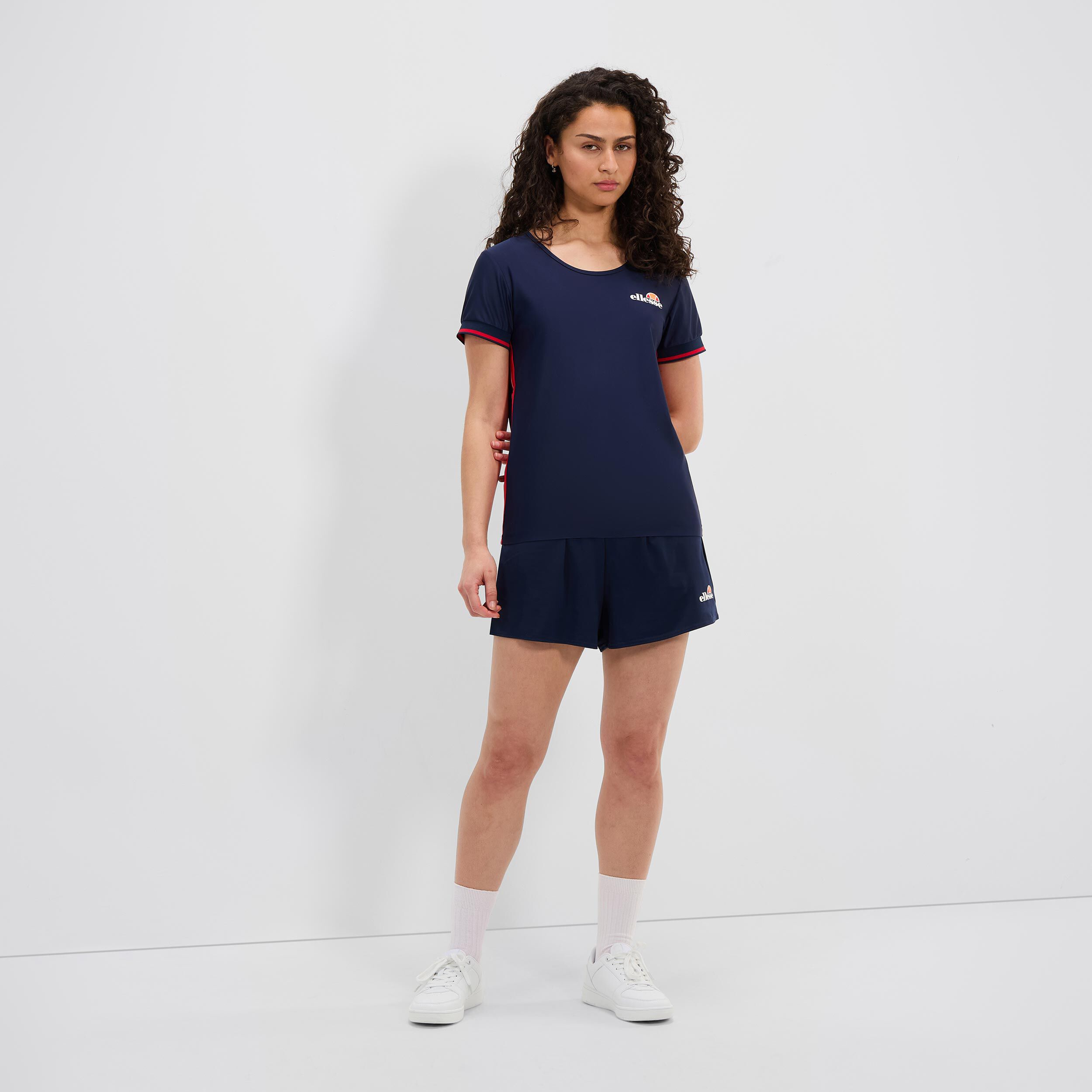 Pierce T-Shirt Damen - Dunkelblau, Rot