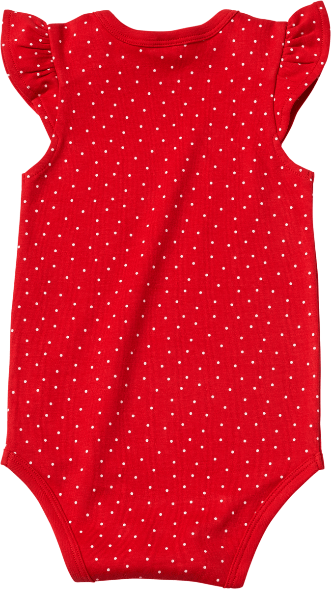 Body Kurzarm mit Punkte-Muster, rot, Gr. 86/92, 1 St