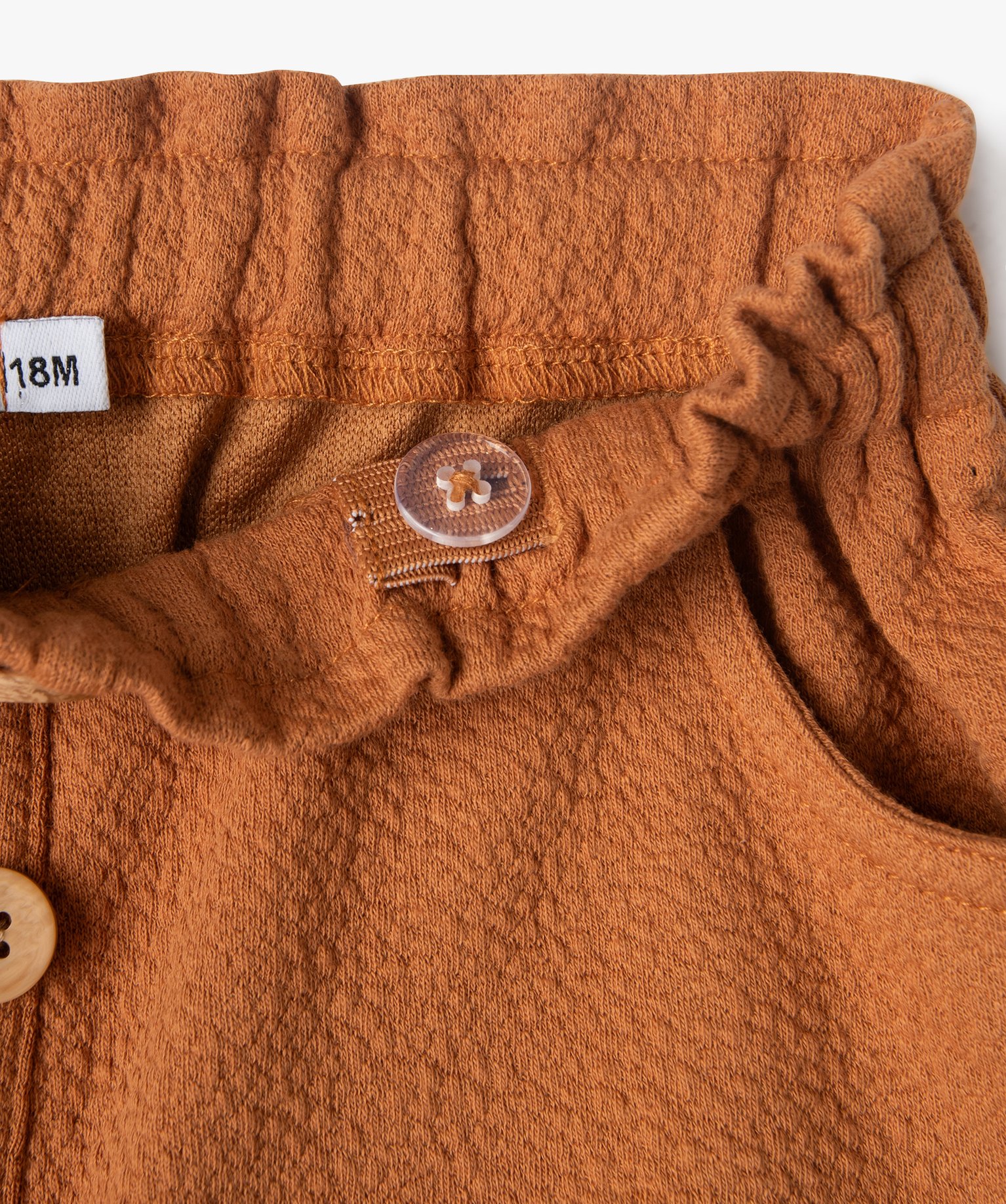 Ensemble bébé fille 2 pièces : short et collants chauds camel | GEMO