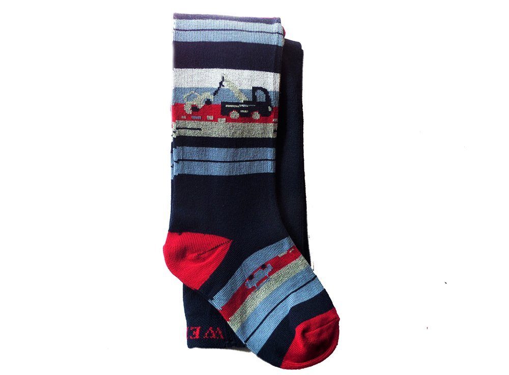 WERI SPEZIALS Strumpfhersteller GmbH Strickstrumpfhose Kinderstrumpfhosen für Jungs >>Abschleppwagen<< aus Baumwolle