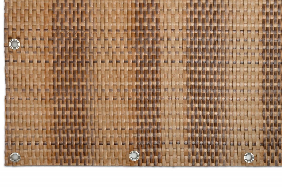 Progresja Polyrattan Balkonichtschutz mit Metallösen - Stroh 0,9m x 5m