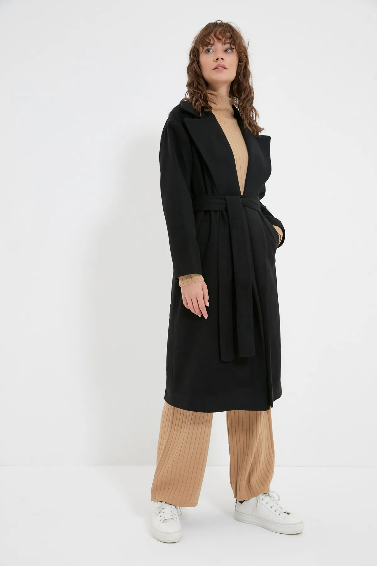 Trendyol Modest  Mantel - Schwarz - Zweireihig