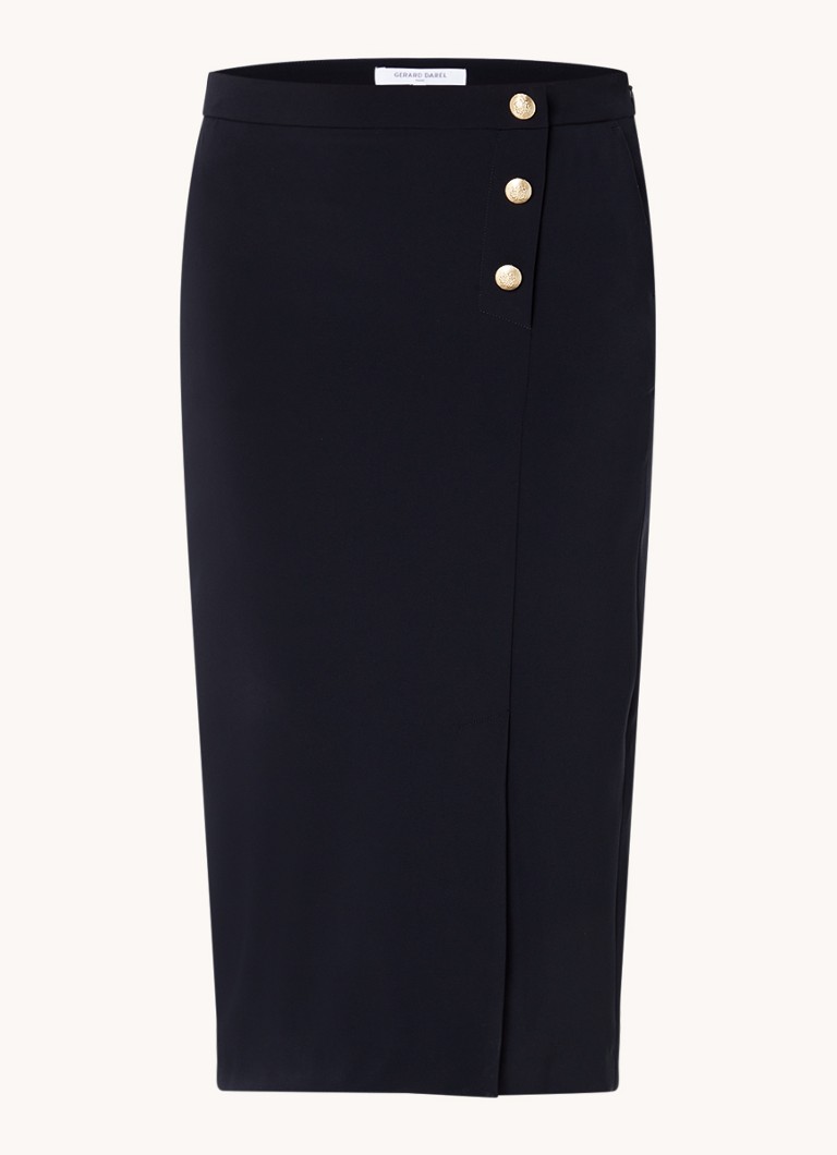 Gerard Darel  Delilea midi kokerrok met knoopdetail