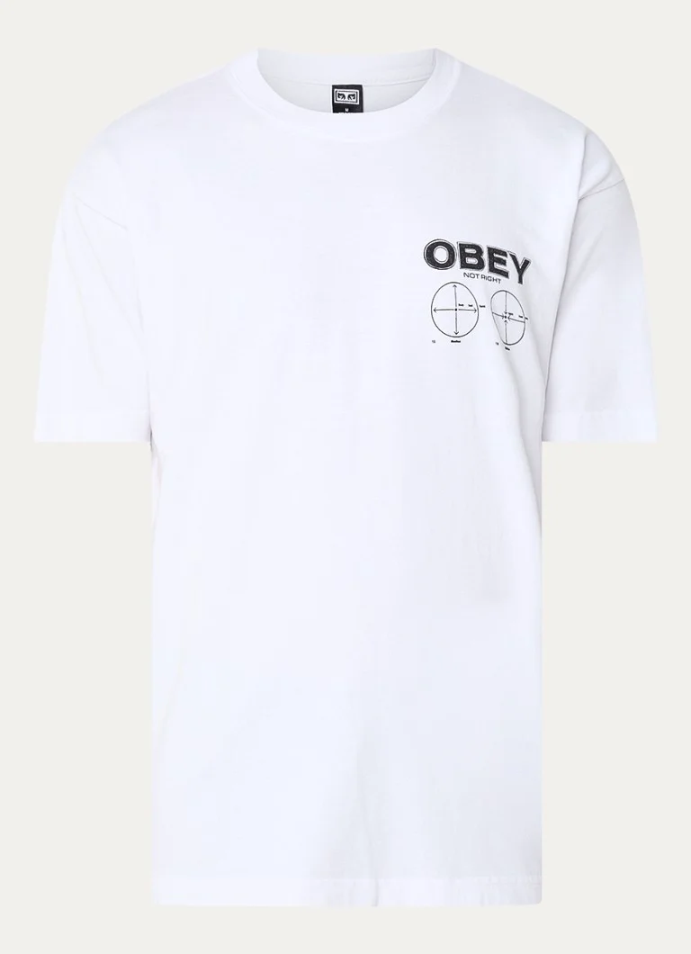 Tričko Obey Not Right s logem a potiskem na zádech