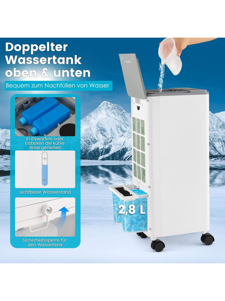 COSTWAY 3 in 1 Klimaanlage ohne abluftschlauch in Grau günstig kaufen onesize