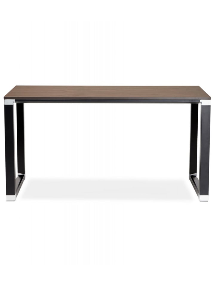 KADIMA DESIGN Schreibtisch aus Holz und Metall | Modern Geradlinig in Braun-Schwarz günstig kaufen