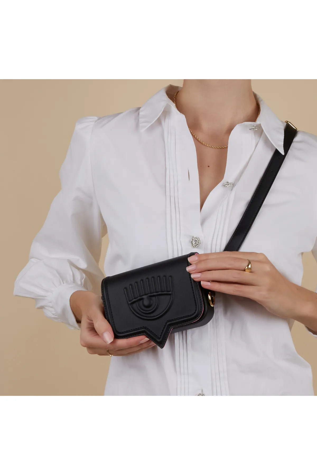 CHIARA FERRAGNI  Eyelike Damen Umhängetasche Schwarz 75sb4ba1-zs517-899