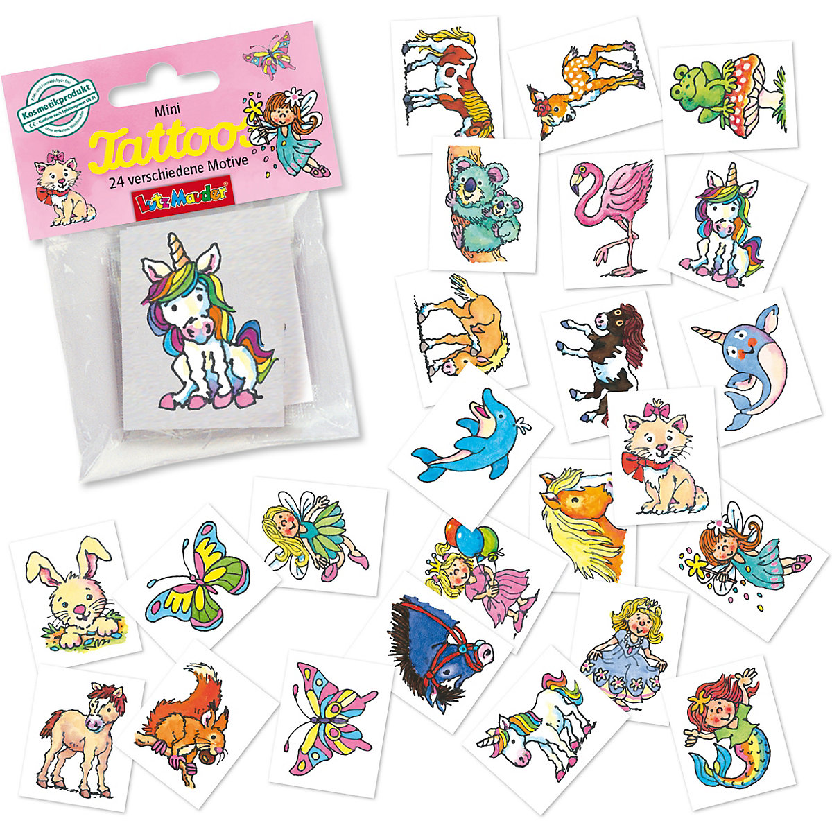 Mini-Tattoos Mädchen, 24 Stück