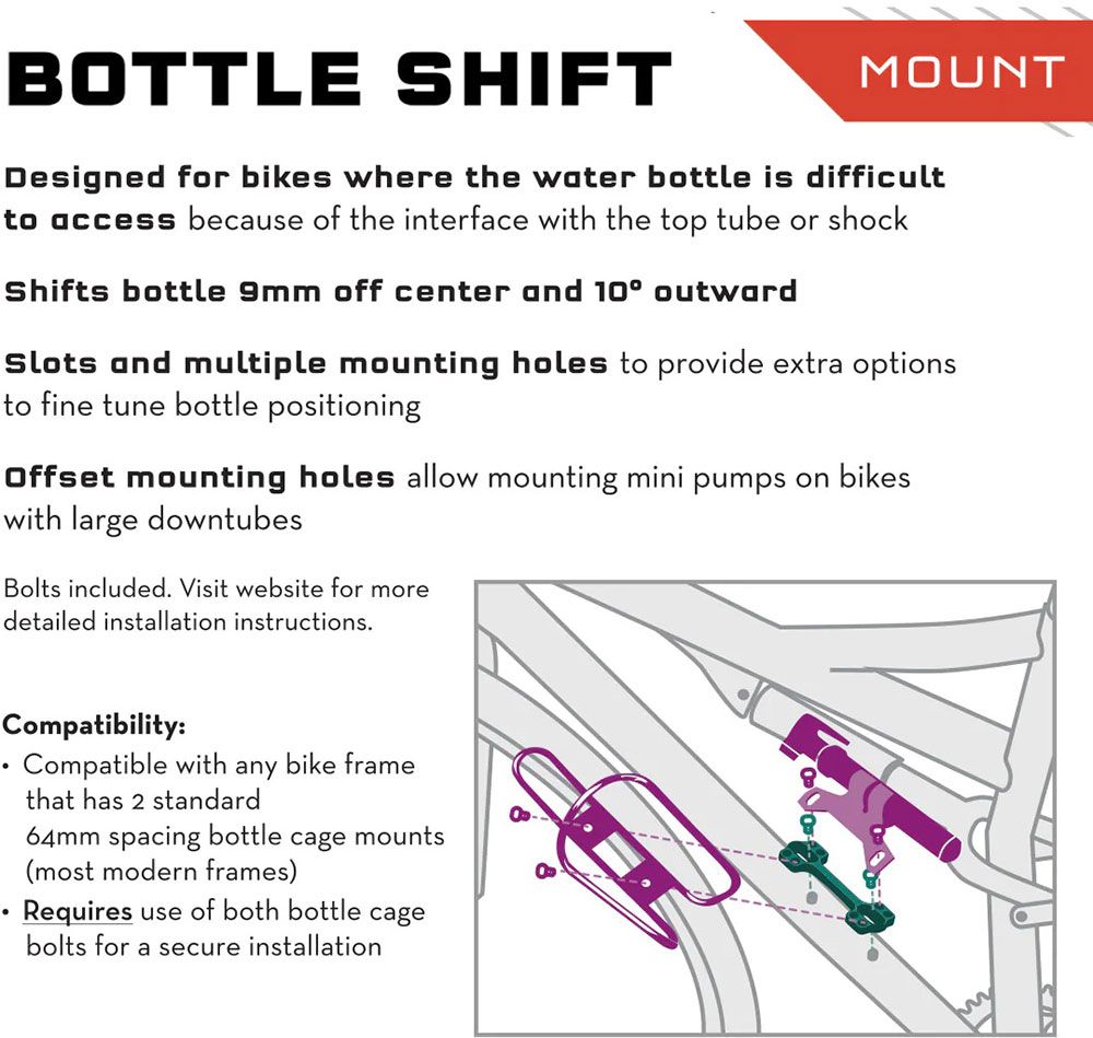 Wolf Tooth Components B-RAD Bottle Shift Adapter kaufen | Bike-Discount