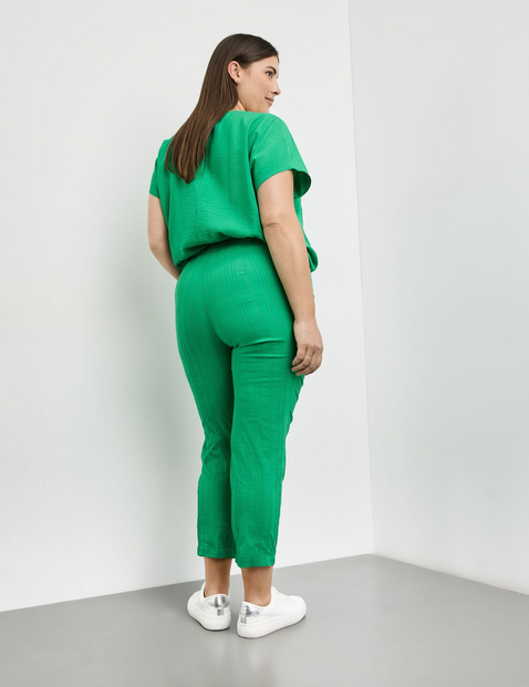 3/4 Stretchhose mit Streifen-Struktur Betty