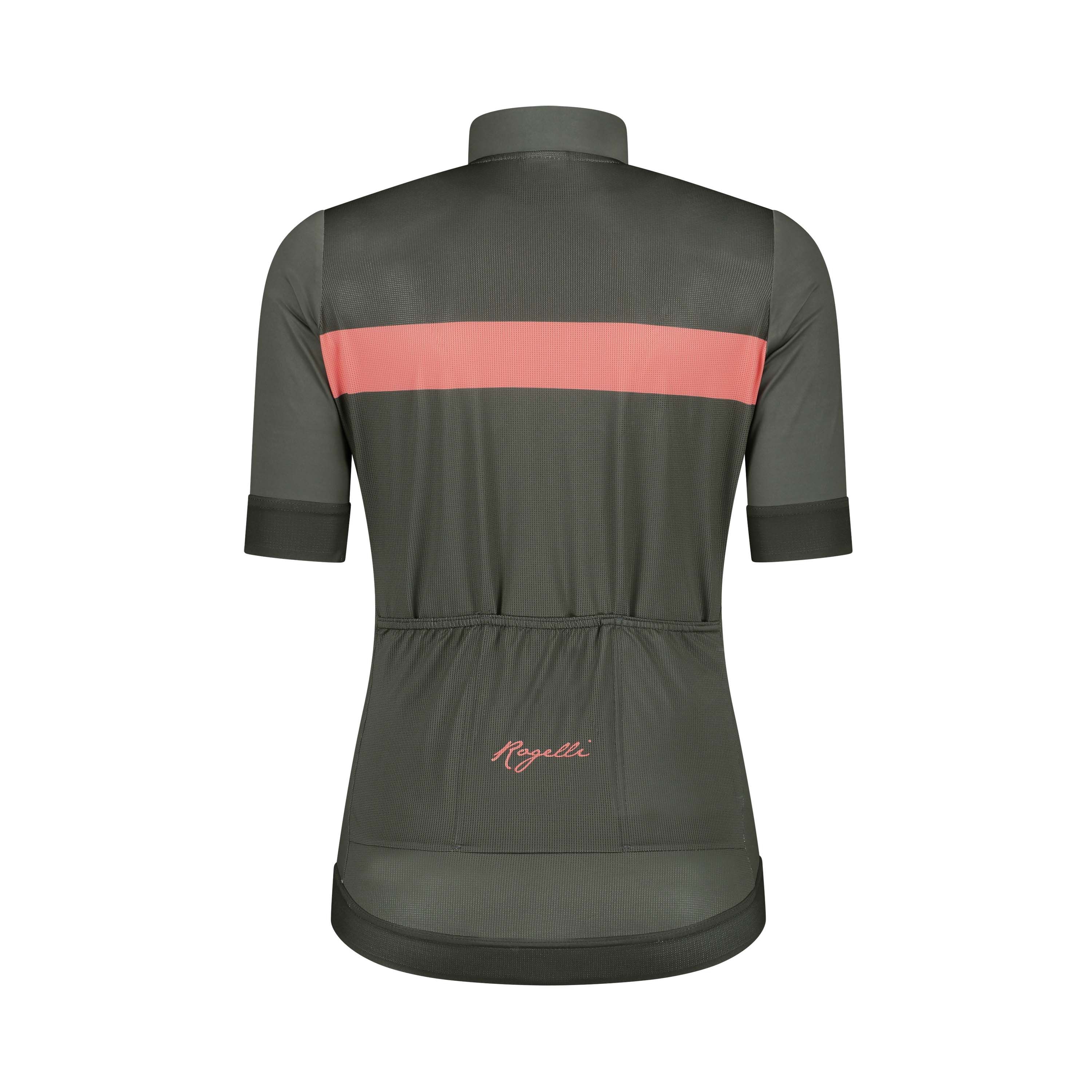 Rogelli Prime Grün/Koralle Damen Radtrikot Kurzarm