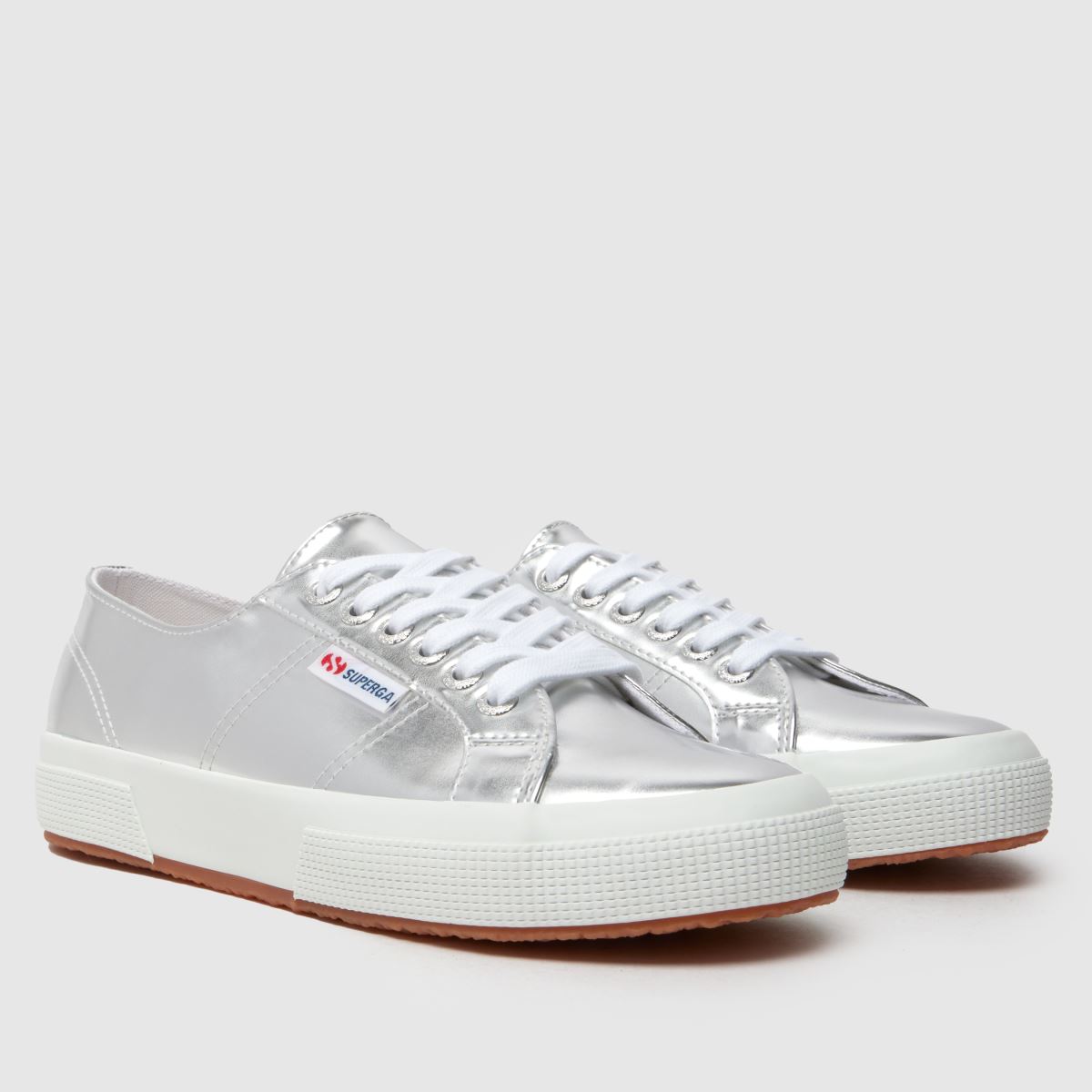 Superga 2750 – Silverfärgade sneakers med spegeleffekt