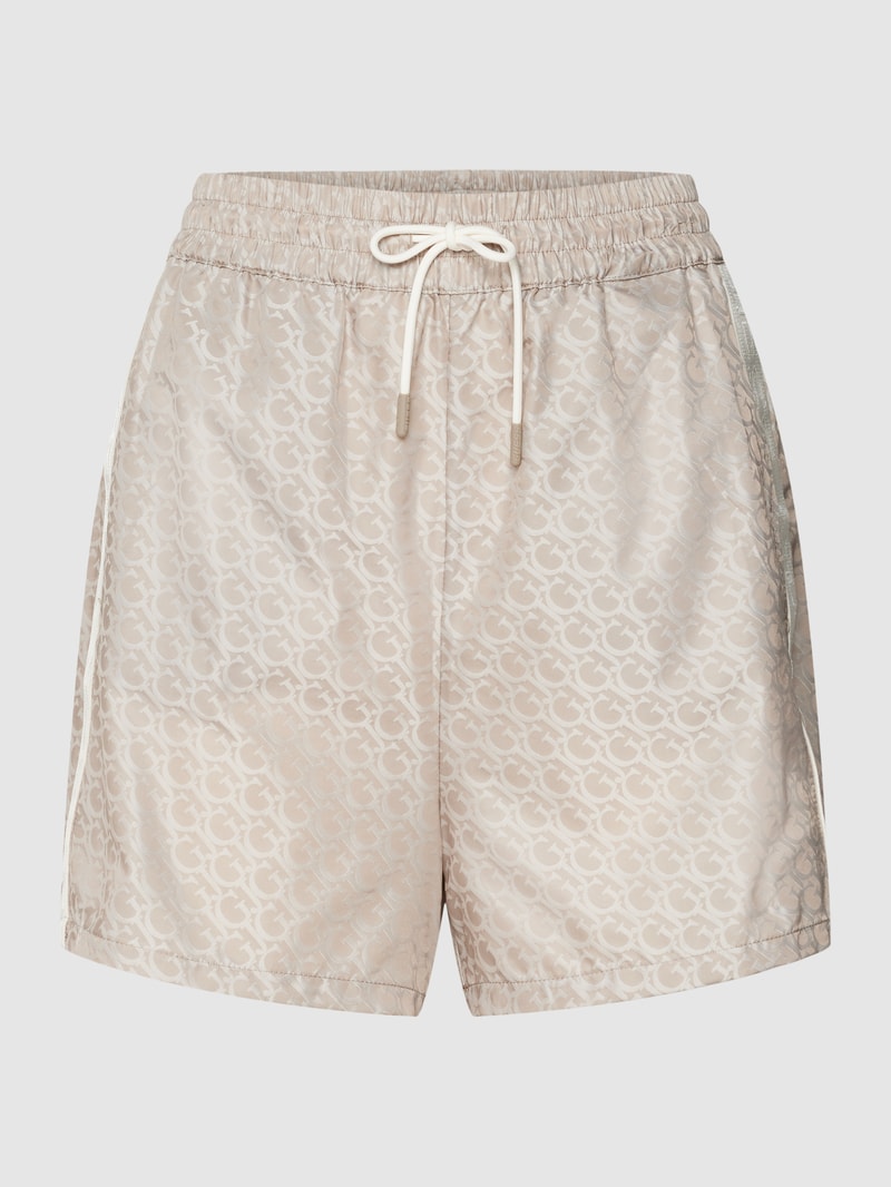 Shorts mit Label-Details Modell 'ALETHEA' in mittelbraun