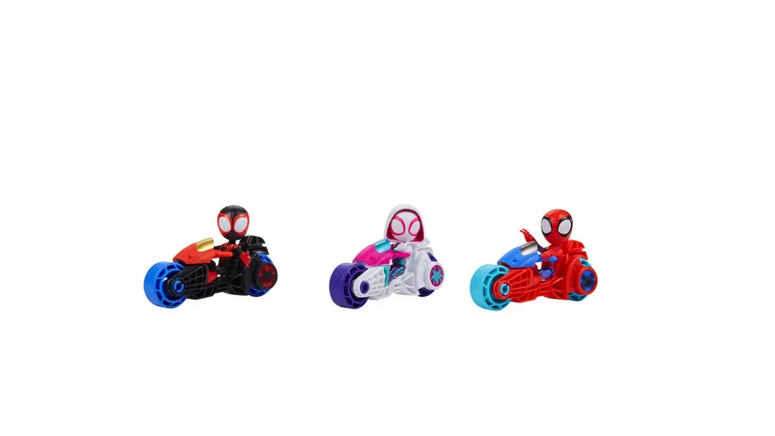 Hasbro - Marvel Spidey and His Amazing Friends Figuren mit Motorrädern, 1 Stück, sortiert