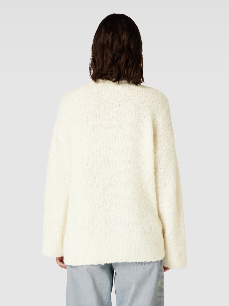 Oversized Strickpullover mit Woll-Anteil Modell 'NATHERINE' in offwhite meliert