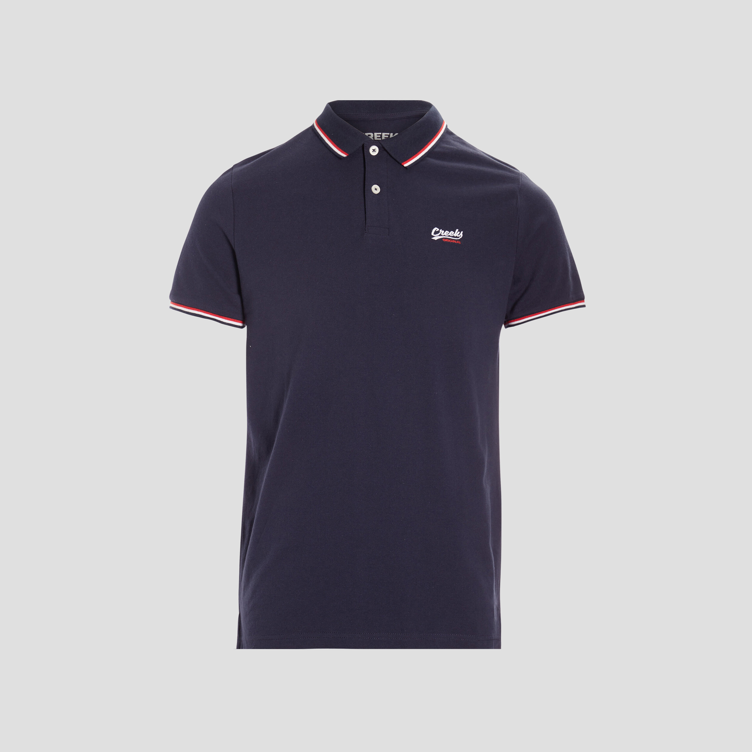Polo avec broderie poitrine Creeks bleu marine homme | La Halle
