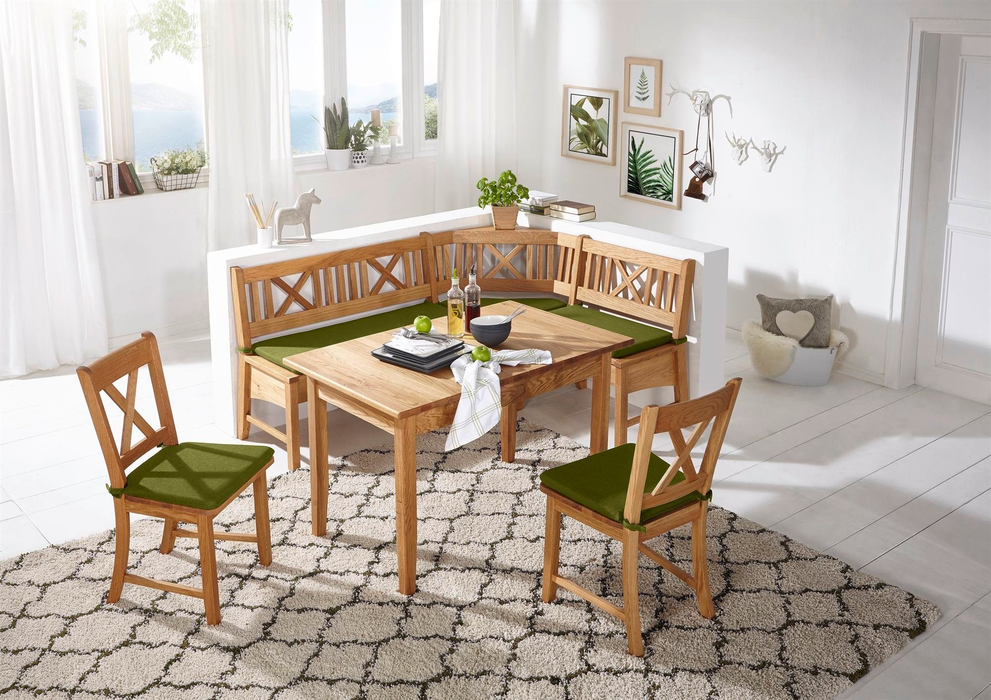 58 aufm Kessel Eckbankgruppe Eckbankgruppe im modernen Landhausstil Damaris, (4-tlg)