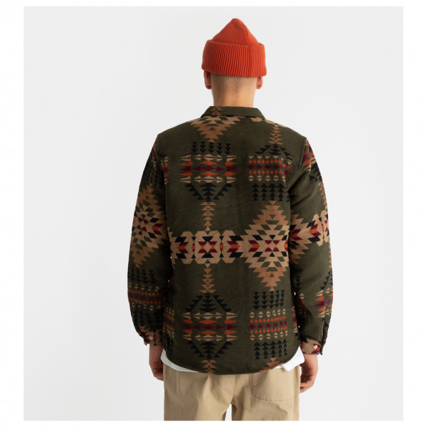 Revolution - Checked Navajo Inspired Overshirt with Zipper - Hemd