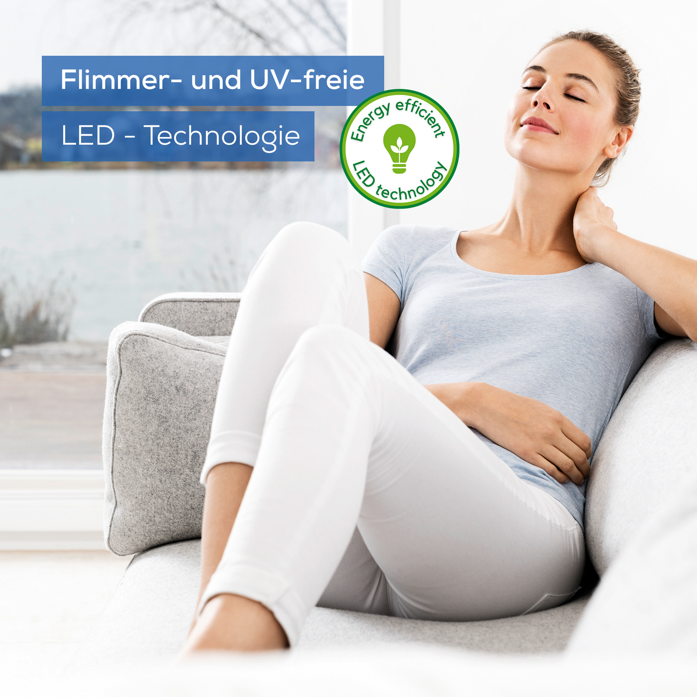 Beurer Tageslichtlampe TL 30-Kompakte Tageslichtlampe horizontal & vertikal anwendbar mit variablem Standfuß
