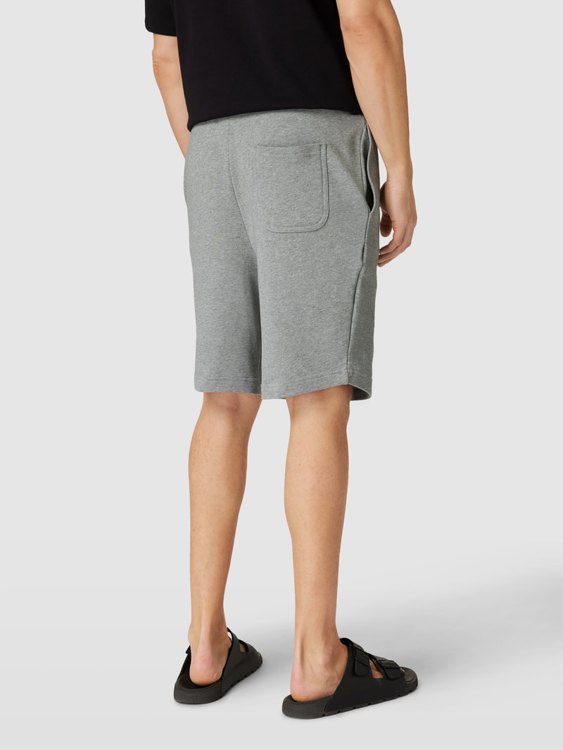 Sweatshorts mit Tunnelzug in mittelgrau meliert