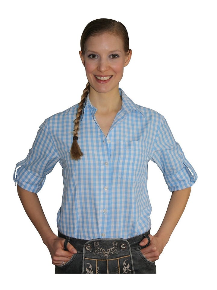 Edelnice Trachtenhemd in hellblau günstig kaufen 44