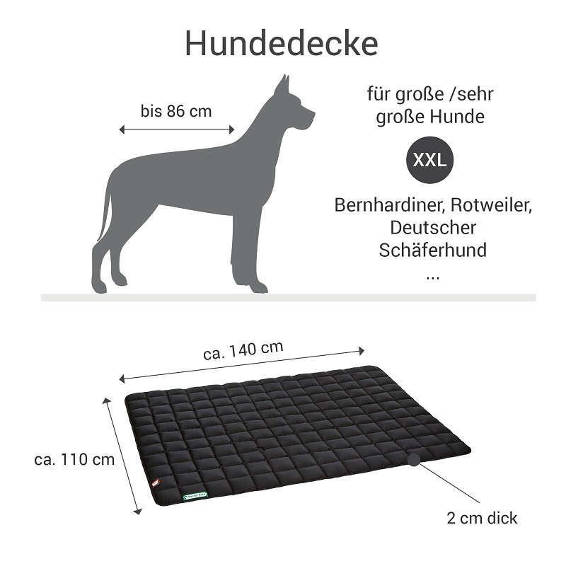 Doctor Bark Hundedecken Doctor Bark Liegedecke schwarz XXL