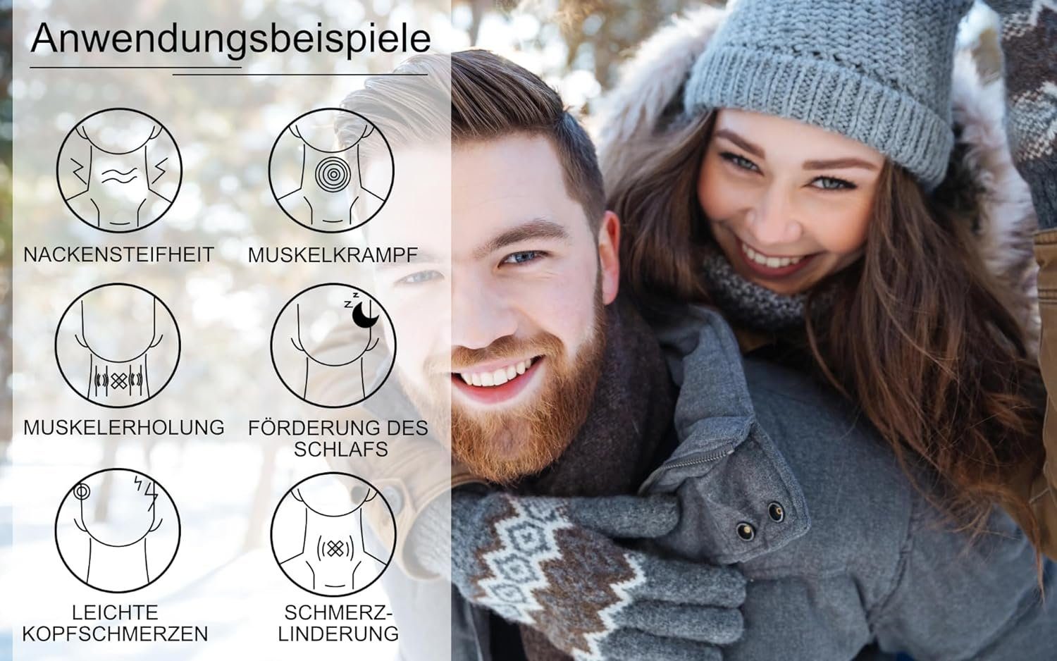 Vulpés Nackenkissen Vulpés NeckPad Pro - Kabelloses beheizbares Nackenkissen, Set, Smartphone Steuerung, Intelligente Funtkionen, Graphen Technology