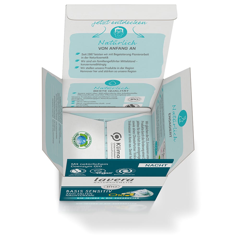 Lavera Basis Sensitiv Antifalten Nachtcreme Q10 50 ml