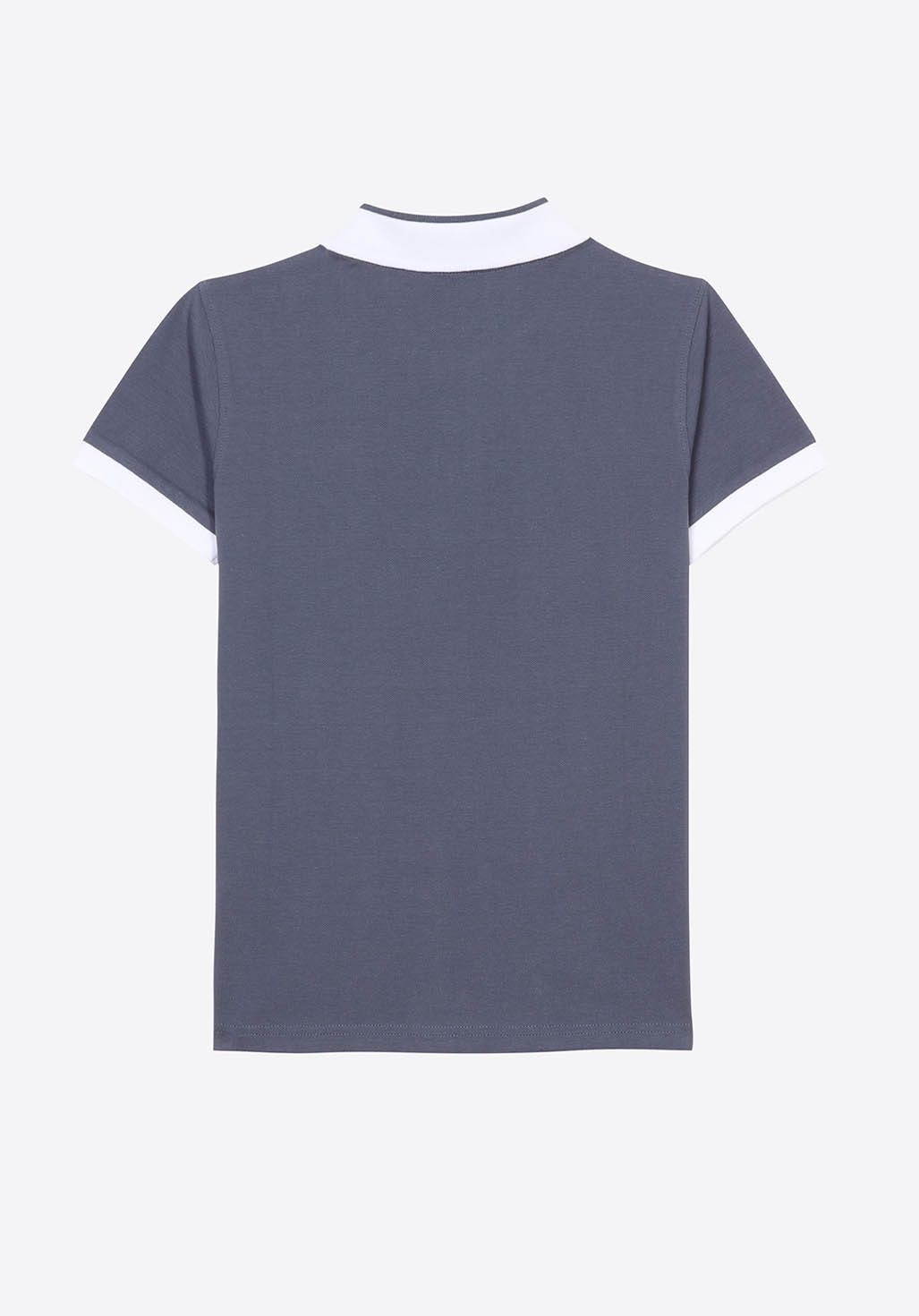 PAKA   Polo bleu gris Garçon en 100% coton