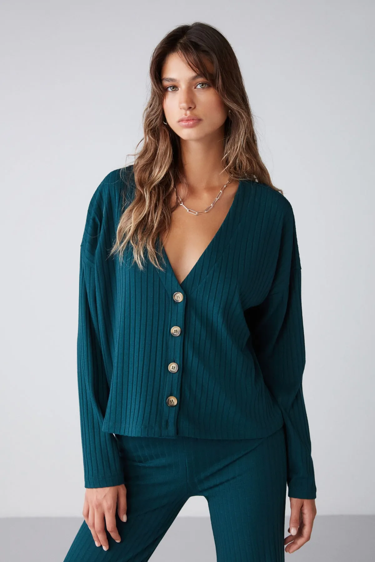 GRIMELANGE  Eliza Regular Relaxed Petrol Green 2-teiliges Bottom-Top-Set