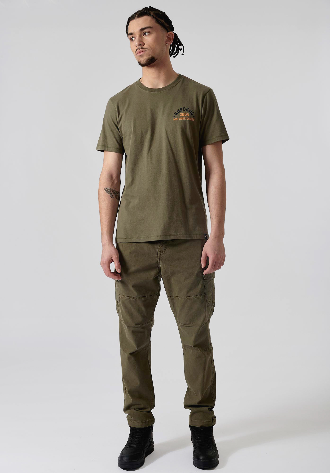 BENZI  T-shirt kaki Homme 100% coton