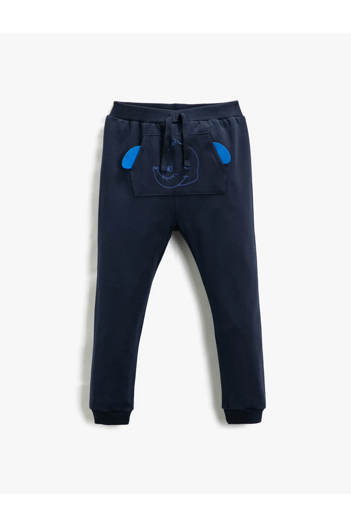 Koton  Jogger-Jogginghose mit Elefantenmuster, Kängurutasche, gebundene Taille