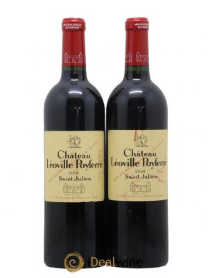 Château Léoville Poyferré 2ème Grand Cru Classé  2008 - Lot de 2 Bouteilles