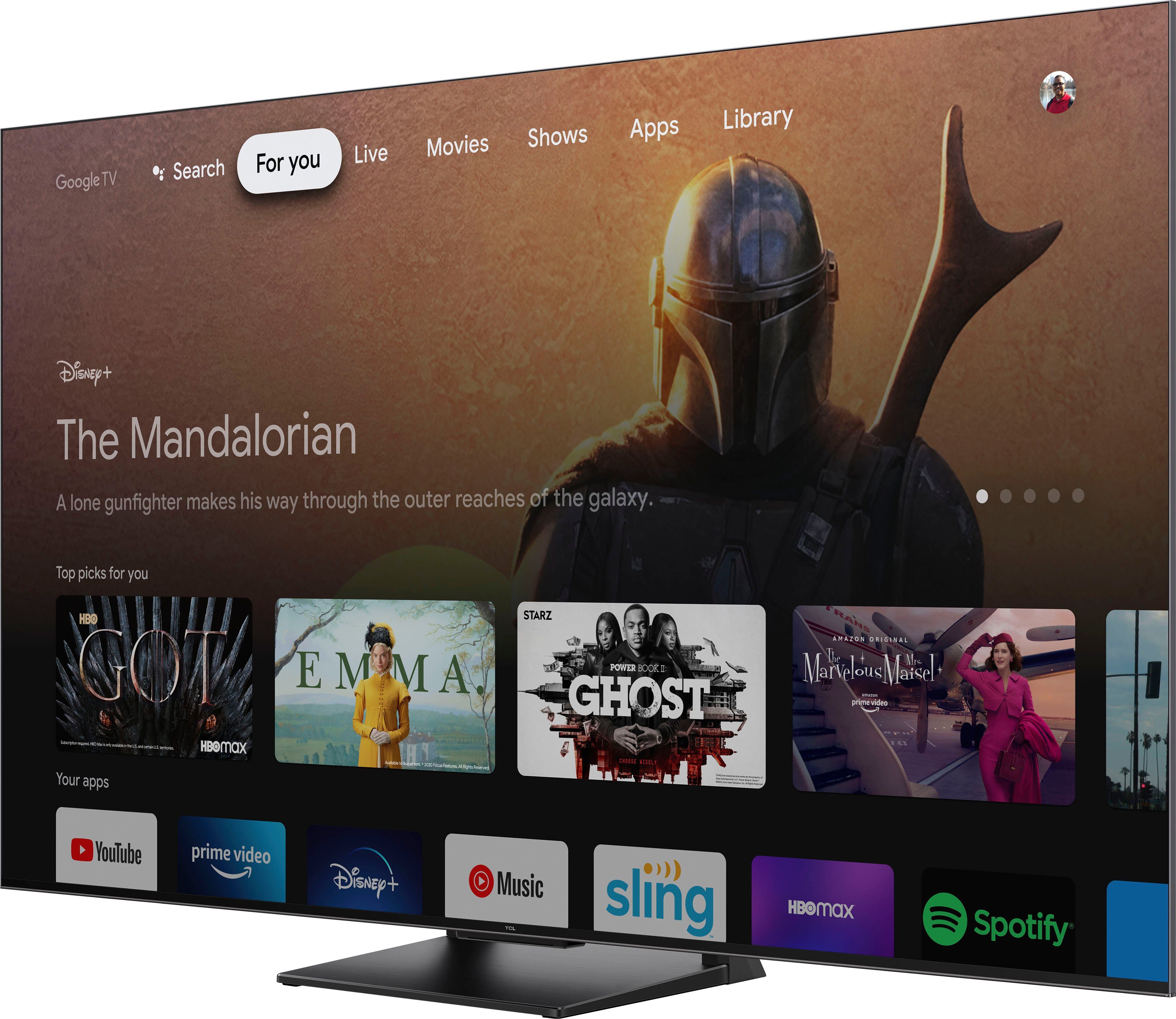 TCL 55C743X1 QLED-Fernseher (139 cm/55 Zoll, 4K Ultra HD, Android TV, Google TV, Smart-TV)