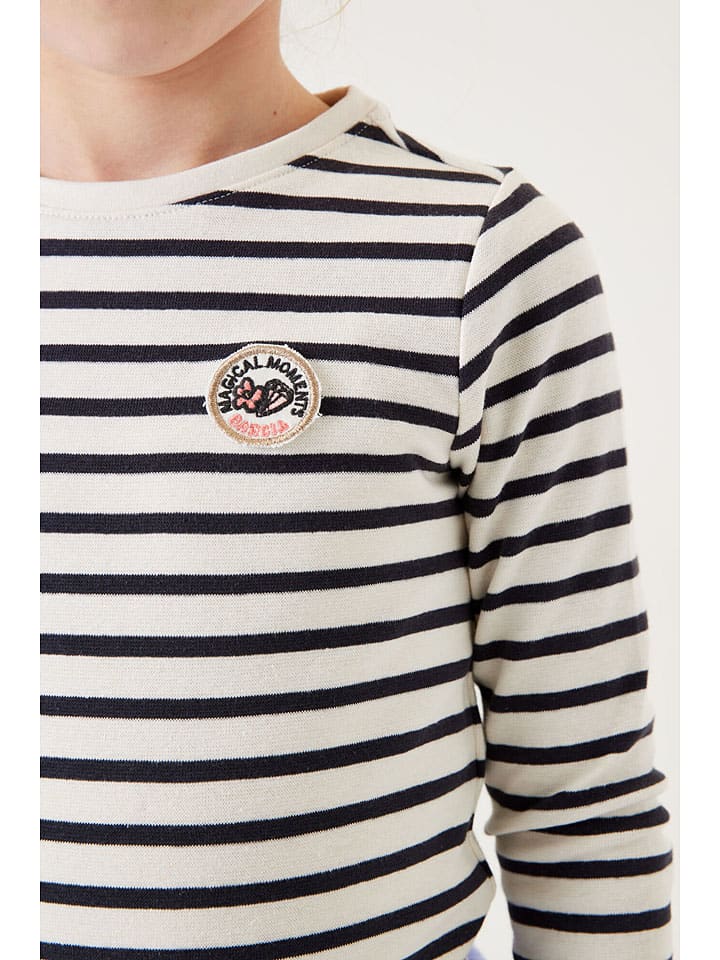 Garcia Longsleeve in Weiß/ Schwarz günstig kaufen