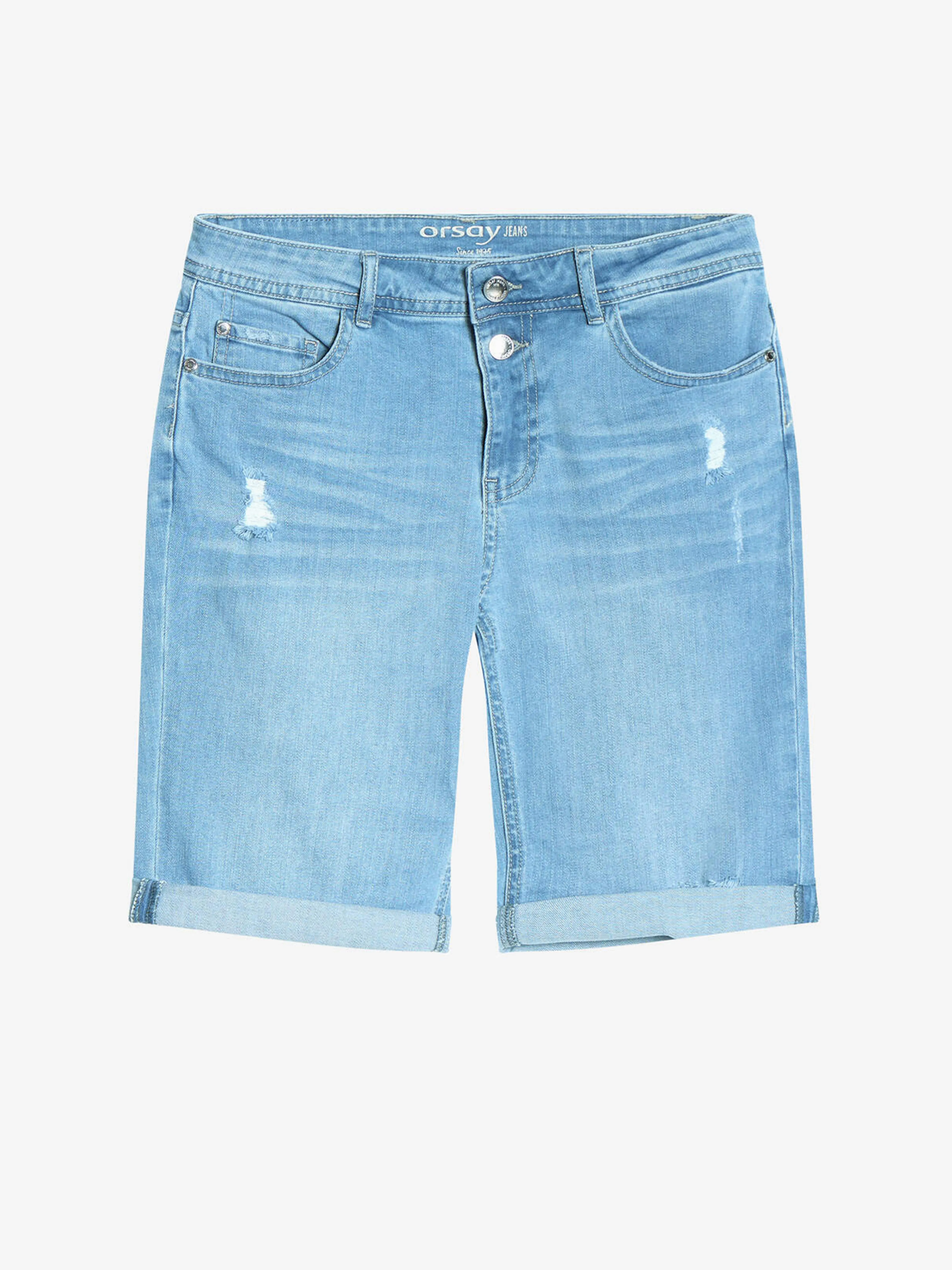 Hellblaue Denim-Shorts mit Ripstop-Effekt ORSAY