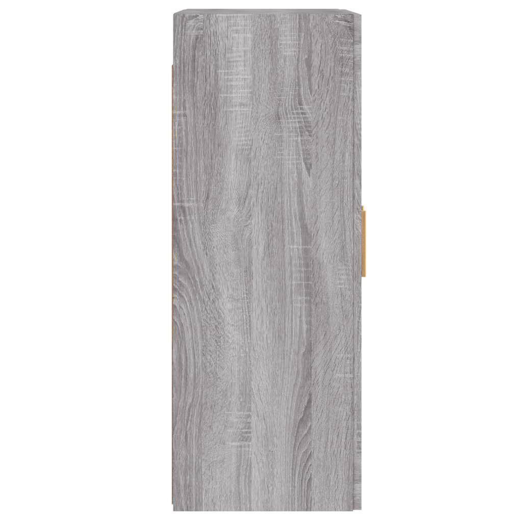 vidaXL Anrichte Wandschränke 2 Stk Grau Sonoma Holzwerkstoff Glas Vitrine Hängeschrank
