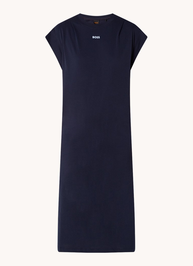 Robe t-shirt midi HUGO BOSS Edress avec logo
