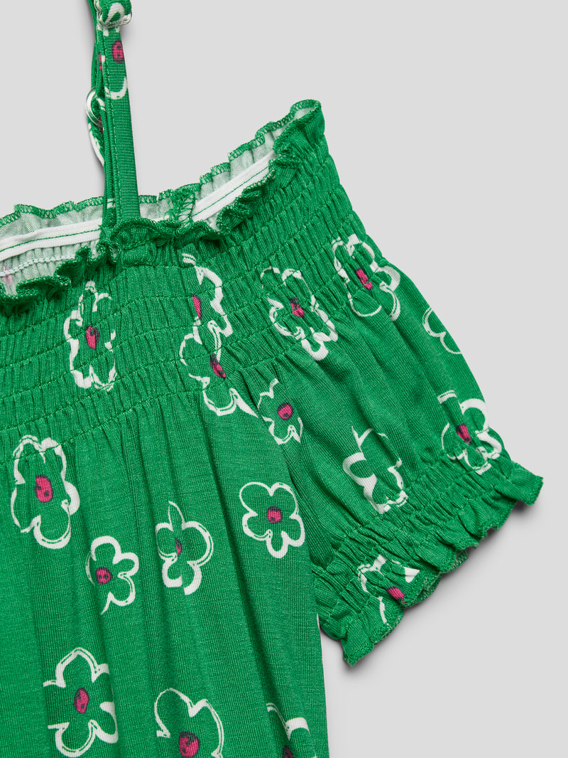 T-Shirt mit Allover-Muster Modell 'Carmen' in grün