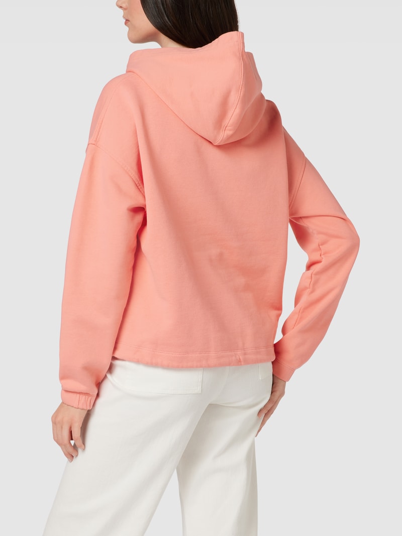 Hoodie mit Label-Stitching Modell 'Alpine' in hellrot