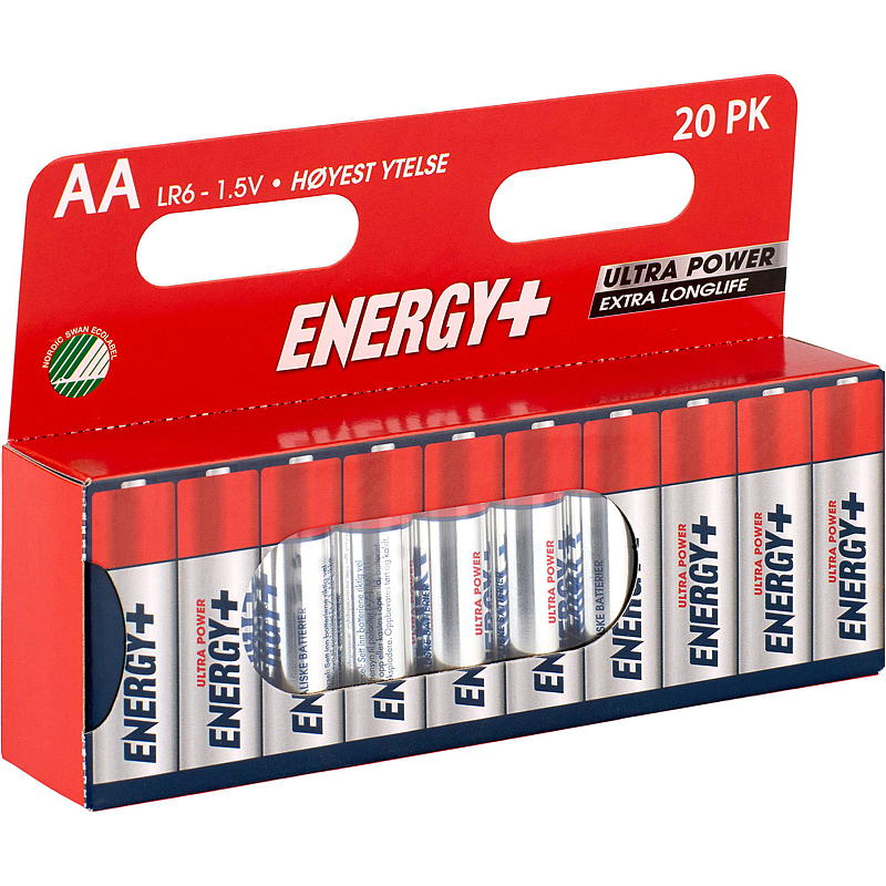Energy Batteri AA 20-pk, ultra power, Energy