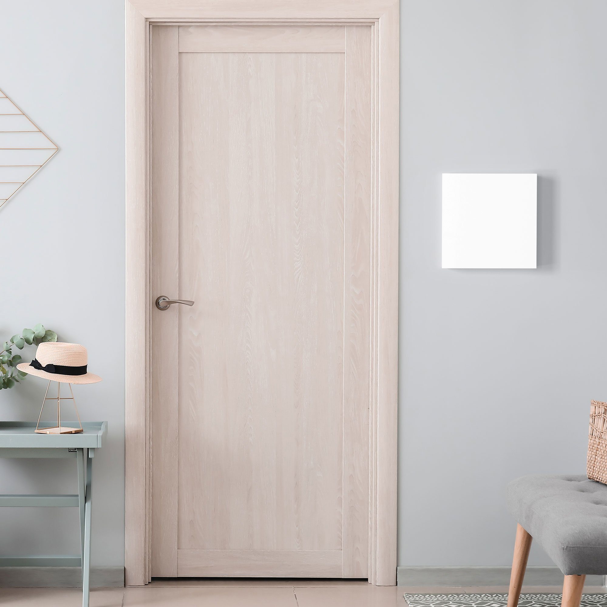 DEQORI Schlüsselkasten 'Unifarben - Weiß', Glas Schlüsselbox modern magnetisch beschreibbar