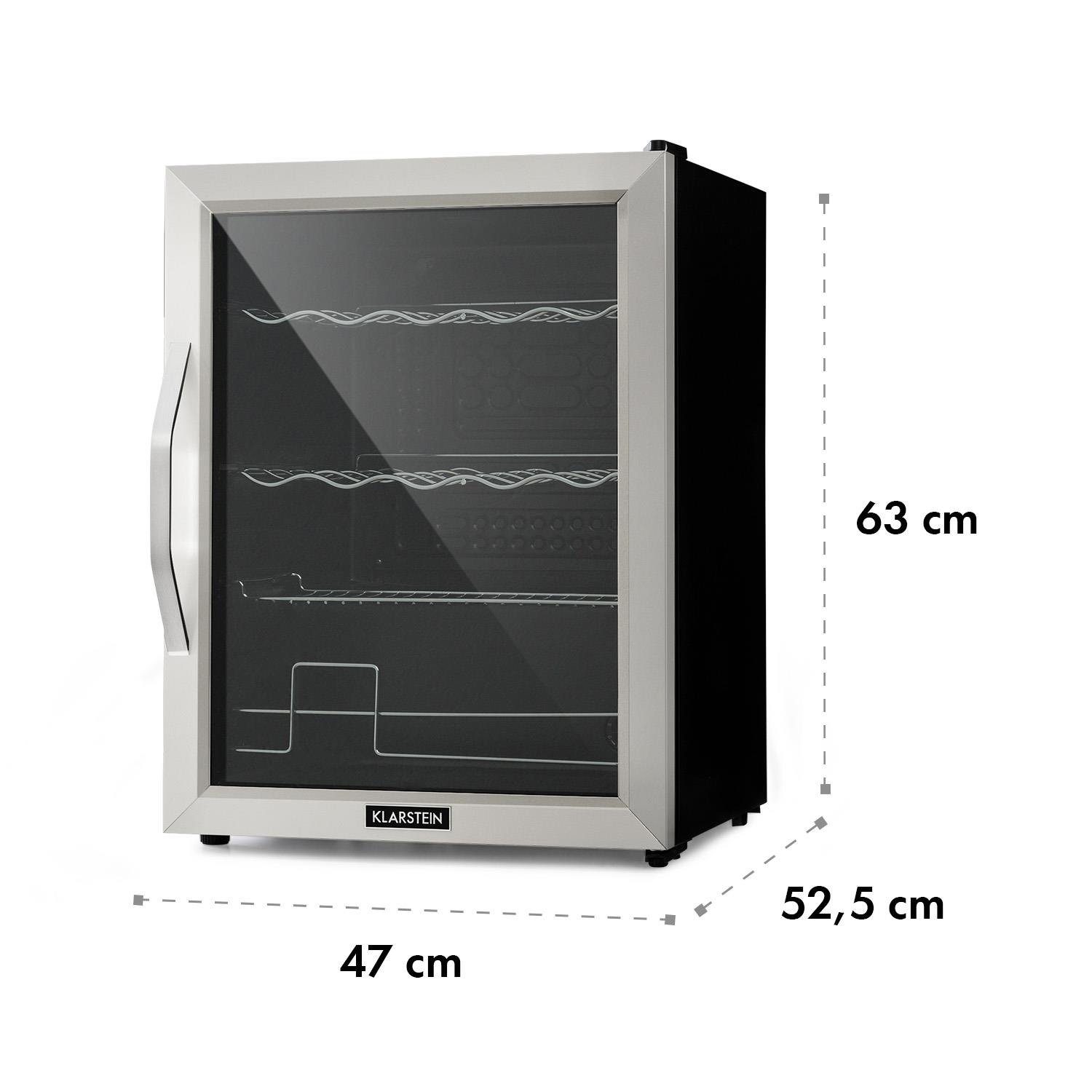 Klarstein Table Top Kühlschrank Beersafe-XL-mixit 10033120, 63 cm hoch, 47 cm breit, Bier Hausbar Getränkekühlschrank Flaschenkühlschrank Glastür