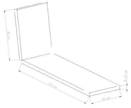 Home Feeling Liegenauflage Deckchair Sitzkissen Sitzpolster für Liege, 195x49 cm hellgrau