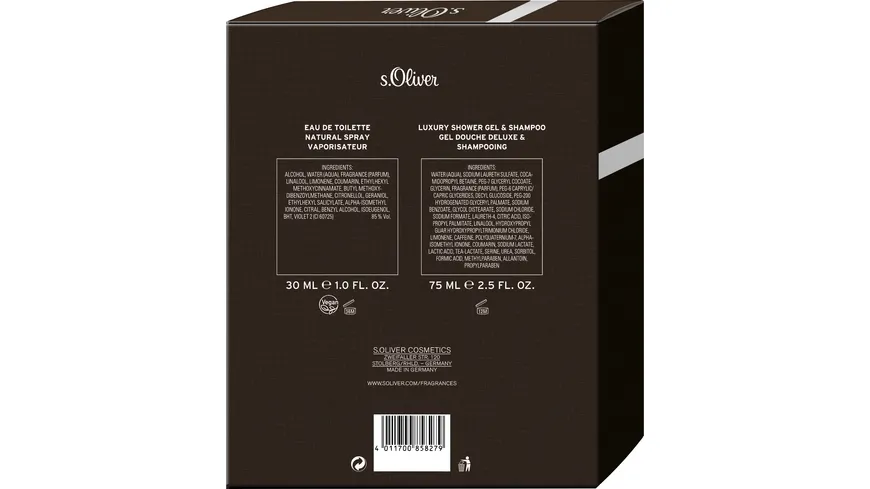 s.Oliver Superior Men Eau de Toilette Geschenkpackung