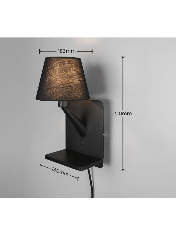 Trio Leuchten Wandleuchte COMFORT in schwarz matt günstig kaufen onesize